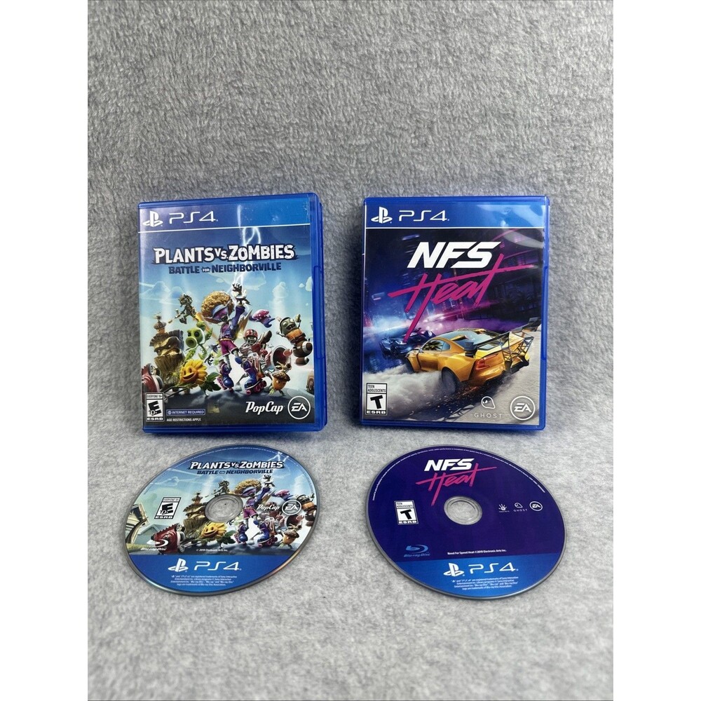 PS4 Game Bundle – Plants V. Zombies Neighbor + Need for Speed Heat – Adult Owned